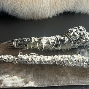 Sage Smudge Two Pack Tribal decorative cotton trim ceremonial bag Quiet Luxury